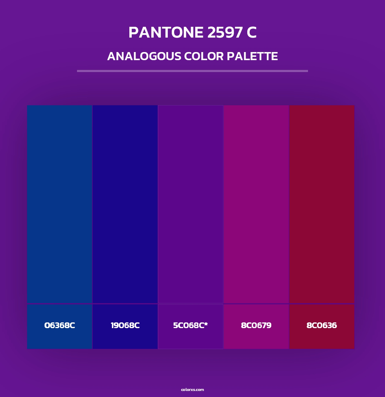 PANTONE 2597 C - Analogous Color Palette