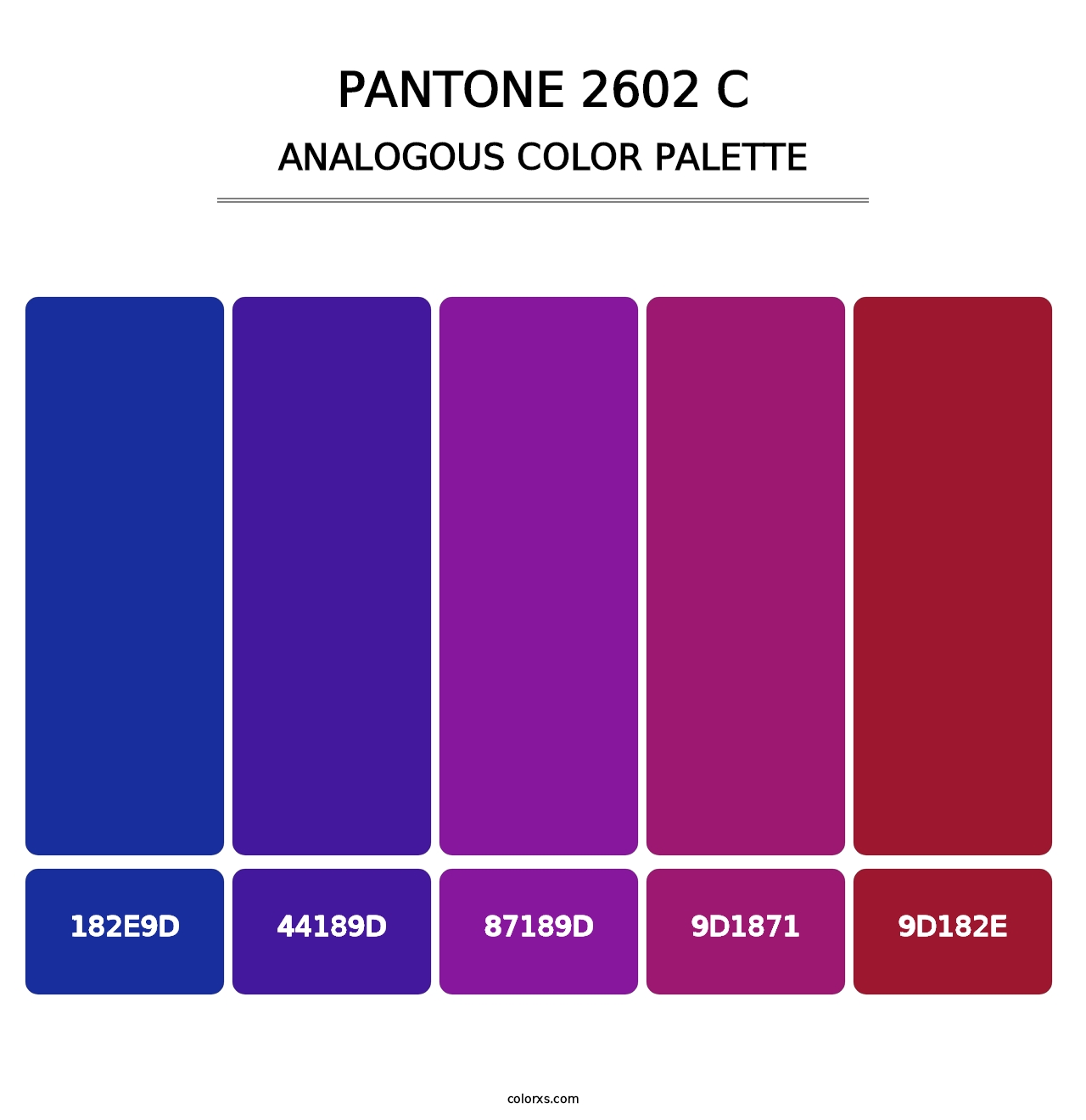 PANTONE 2602 C - Analogous Color Palette