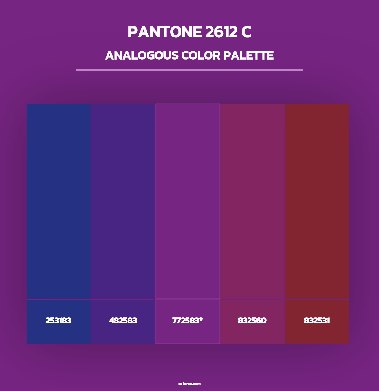 PANTONE 2612 C - Analogous Color Palette
