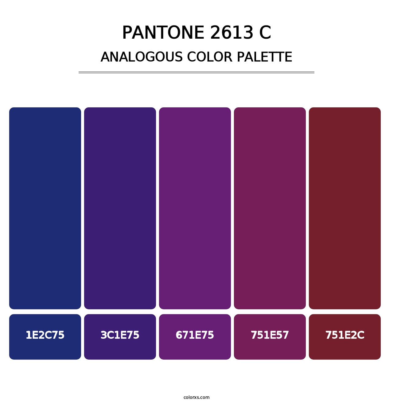 PANTONE 2613 C - Analogous Color Palette