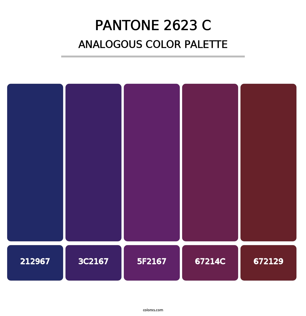 PANTONE 2623 C - Analogous Color Palette