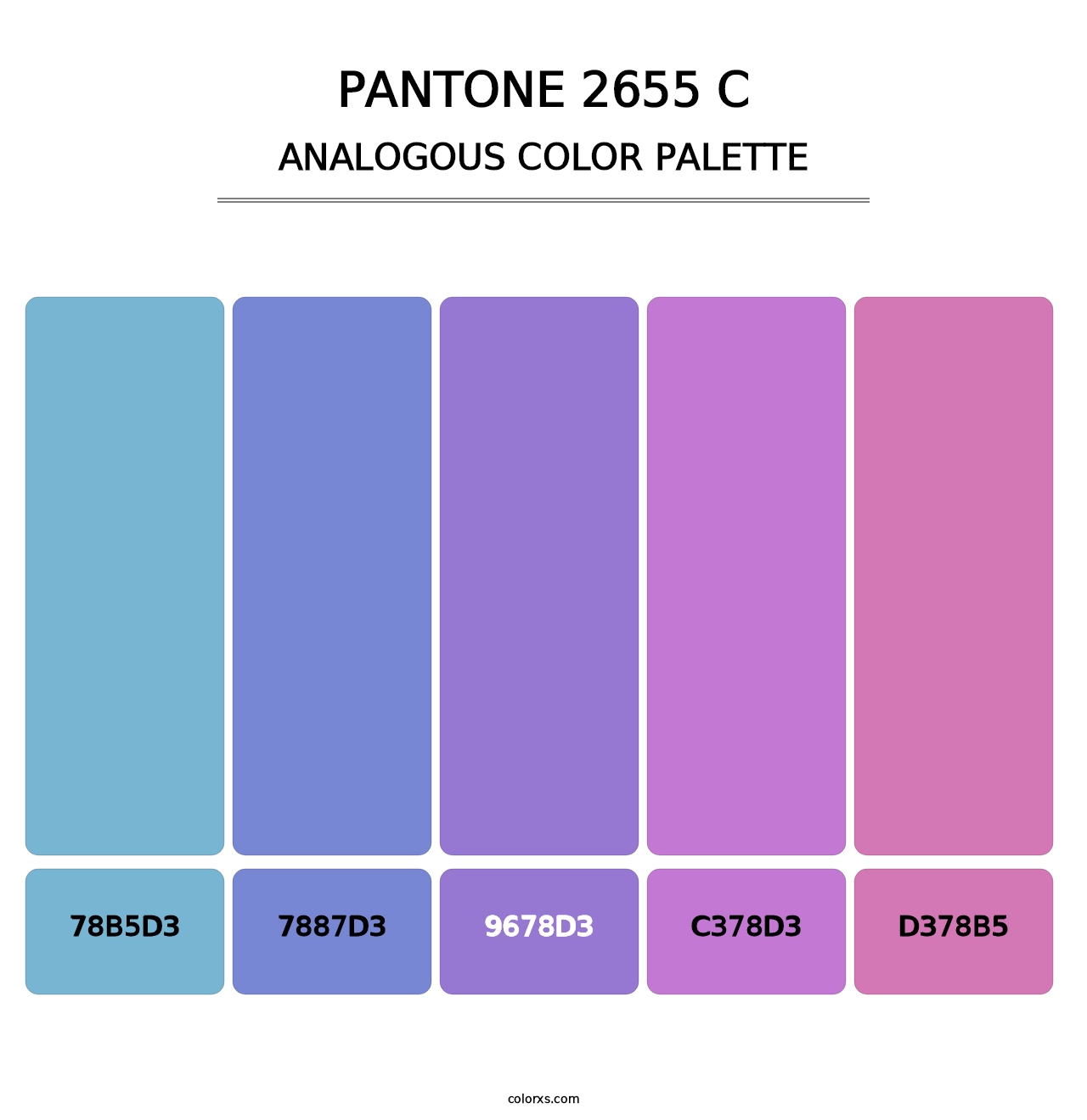 PANTONE 2655 C - Analogous Color Palette