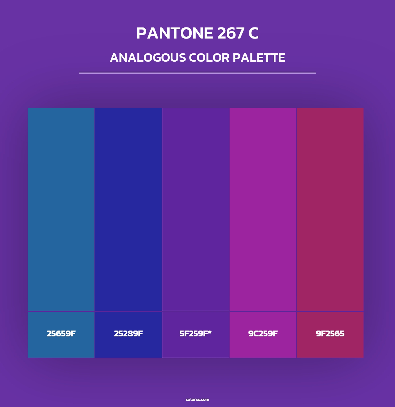 PANTONE 267 C - Analogous Color Palette