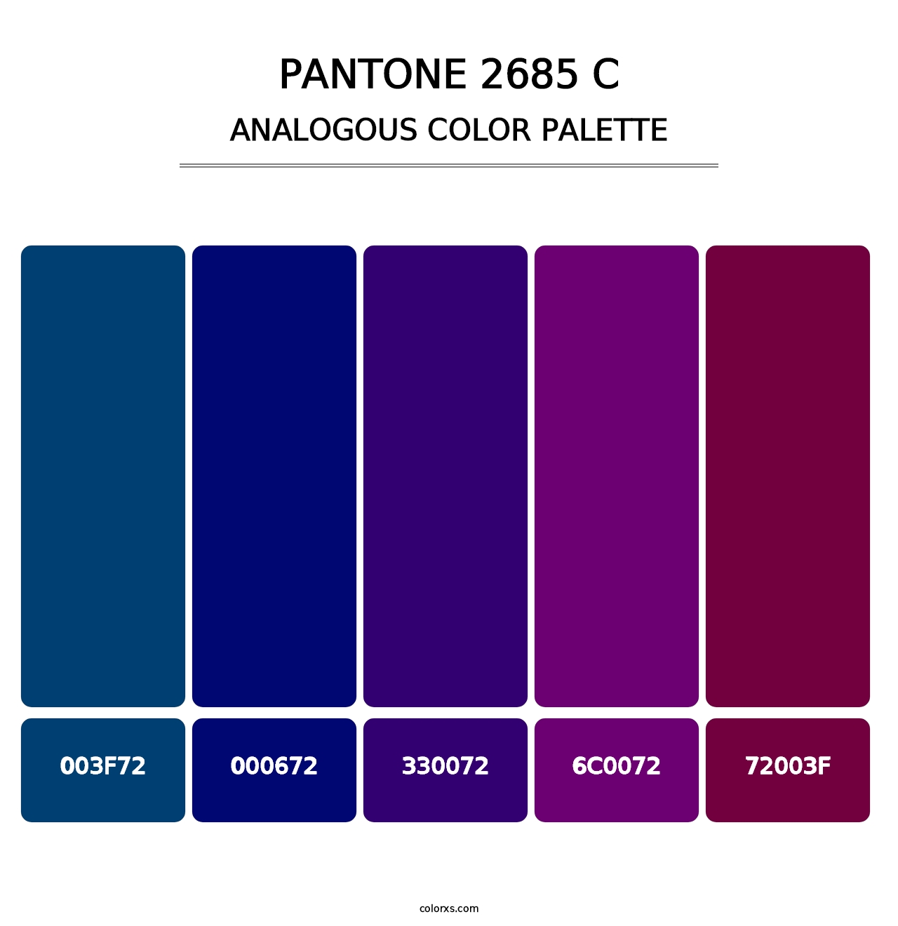 PANTONE 2685 C - Analogous Color Palette