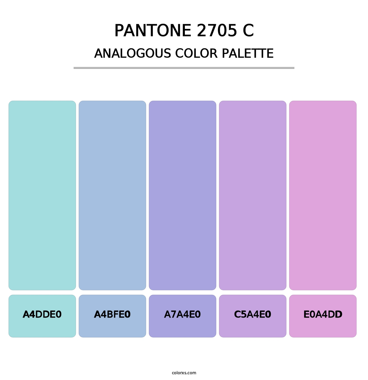 PANTONE 2705 C - Analogous Color Palette