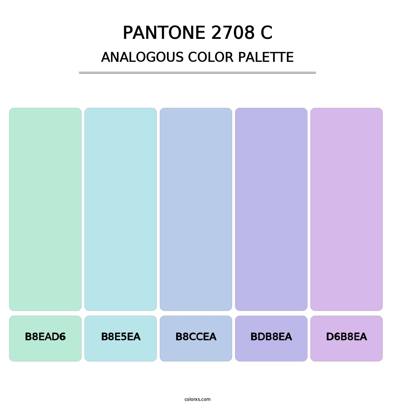 PANTONE 2708 C - Analogous Color Palette