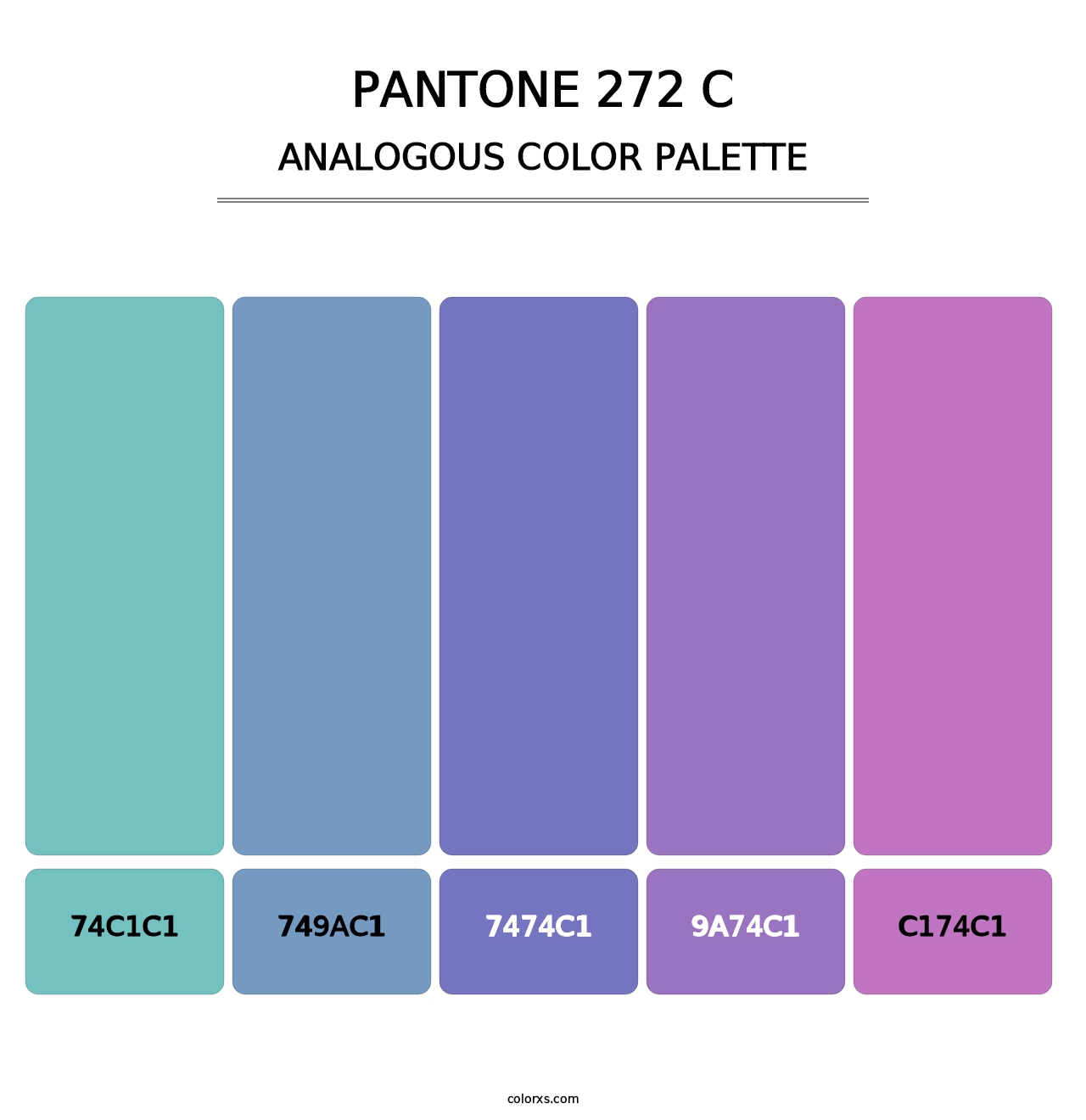 PANTONE 272 C - Analogous Color Palette
