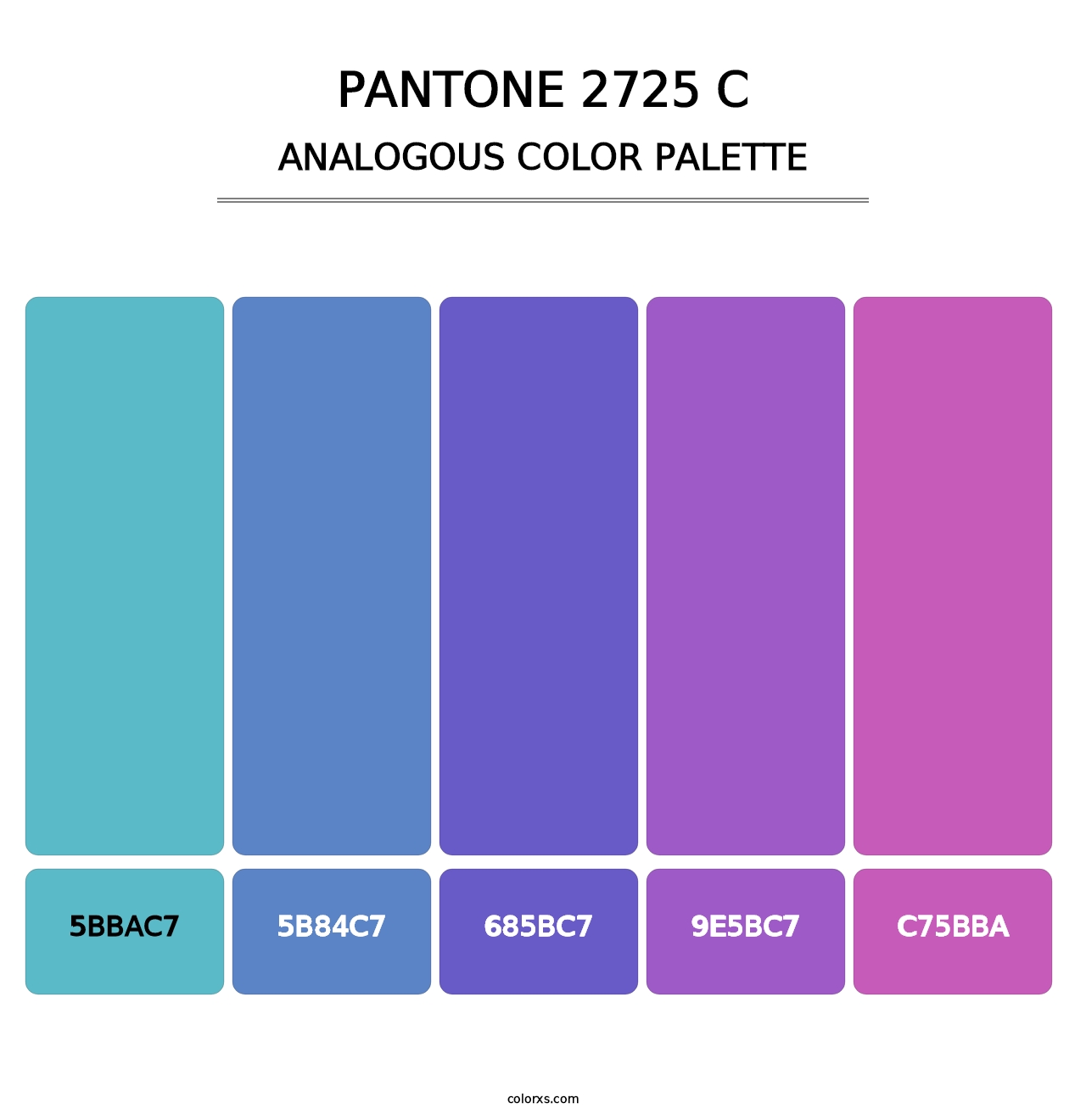 PANTONE 2725 C - Analogous Color Palette