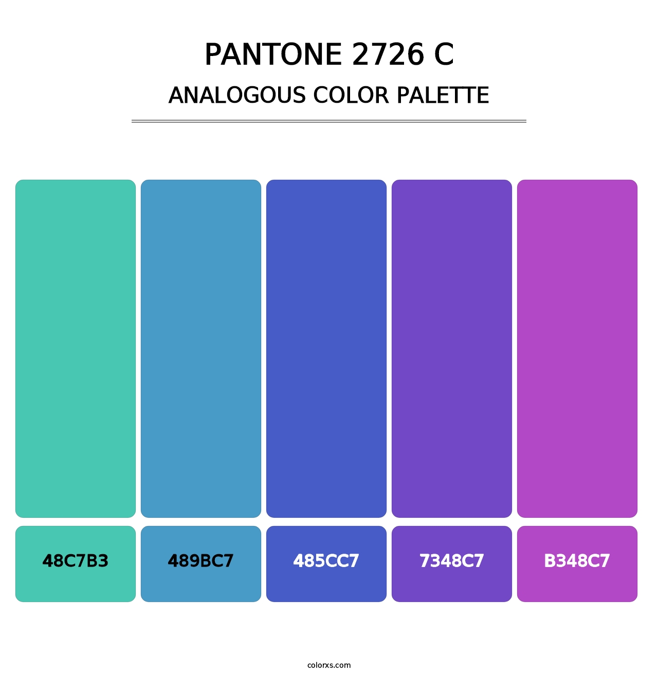 PANTONE 2726 C - Analogous Color Palette