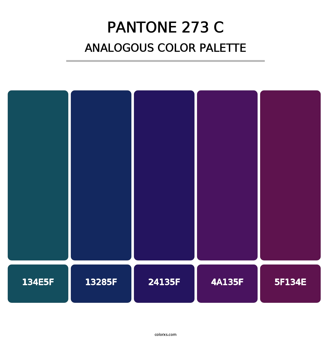 PANTONE 273 C - Analogous Color Palette
