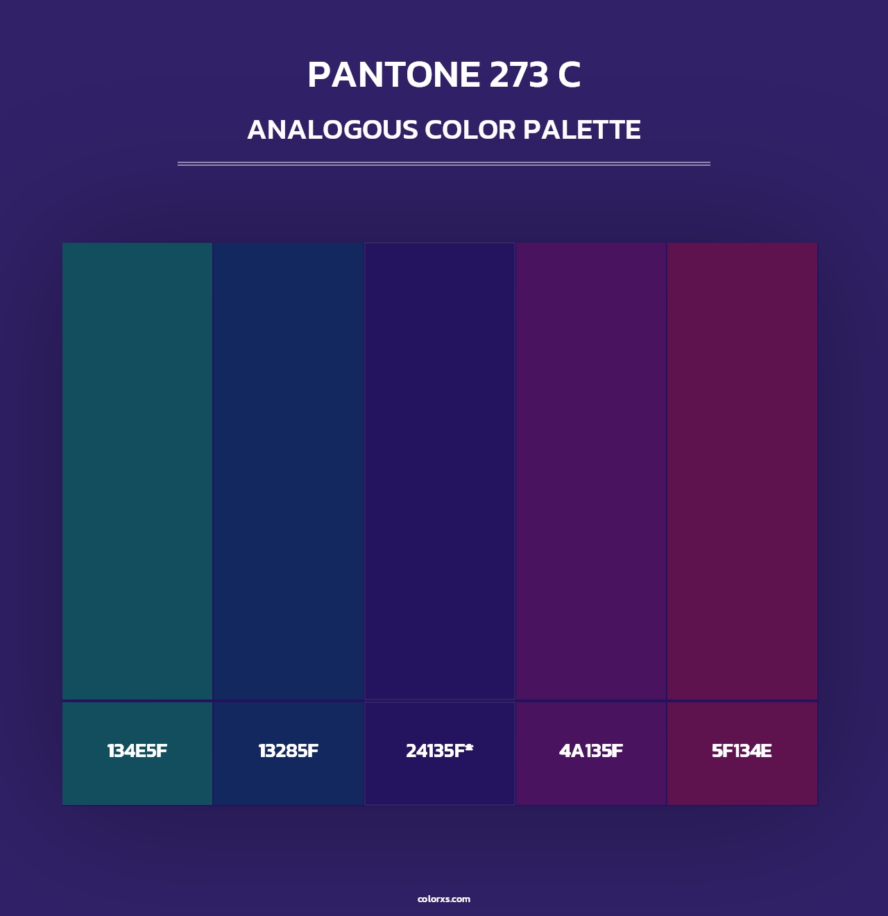 PANTONE 273 C - Analogous Color Palette