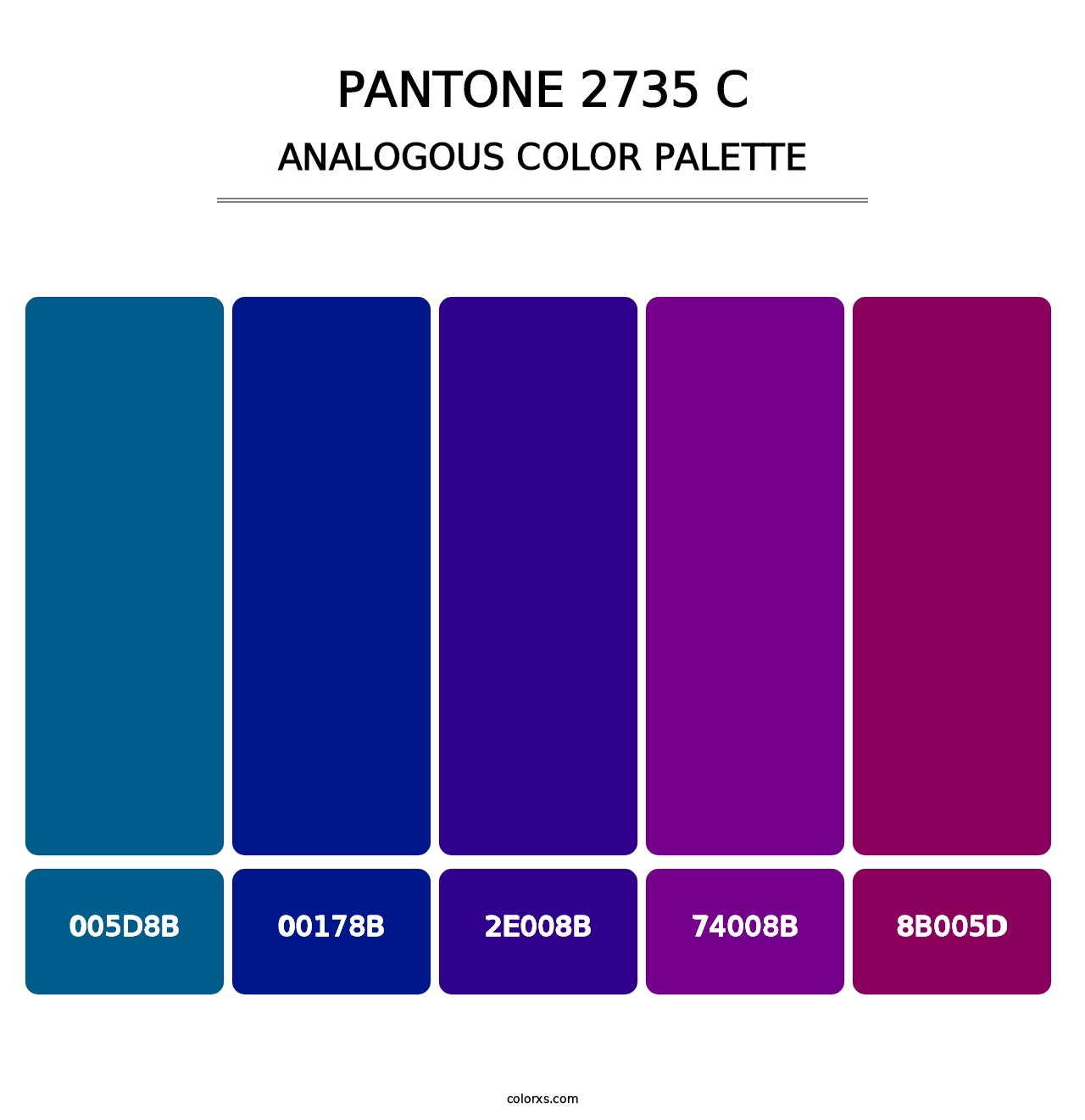 PANTONE 2735 C - Analogous Color Palette