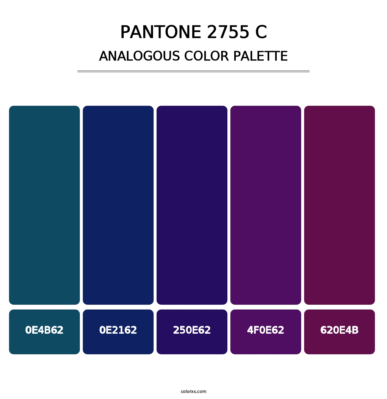 PANTONE 2755 C - Analogous Color Palette