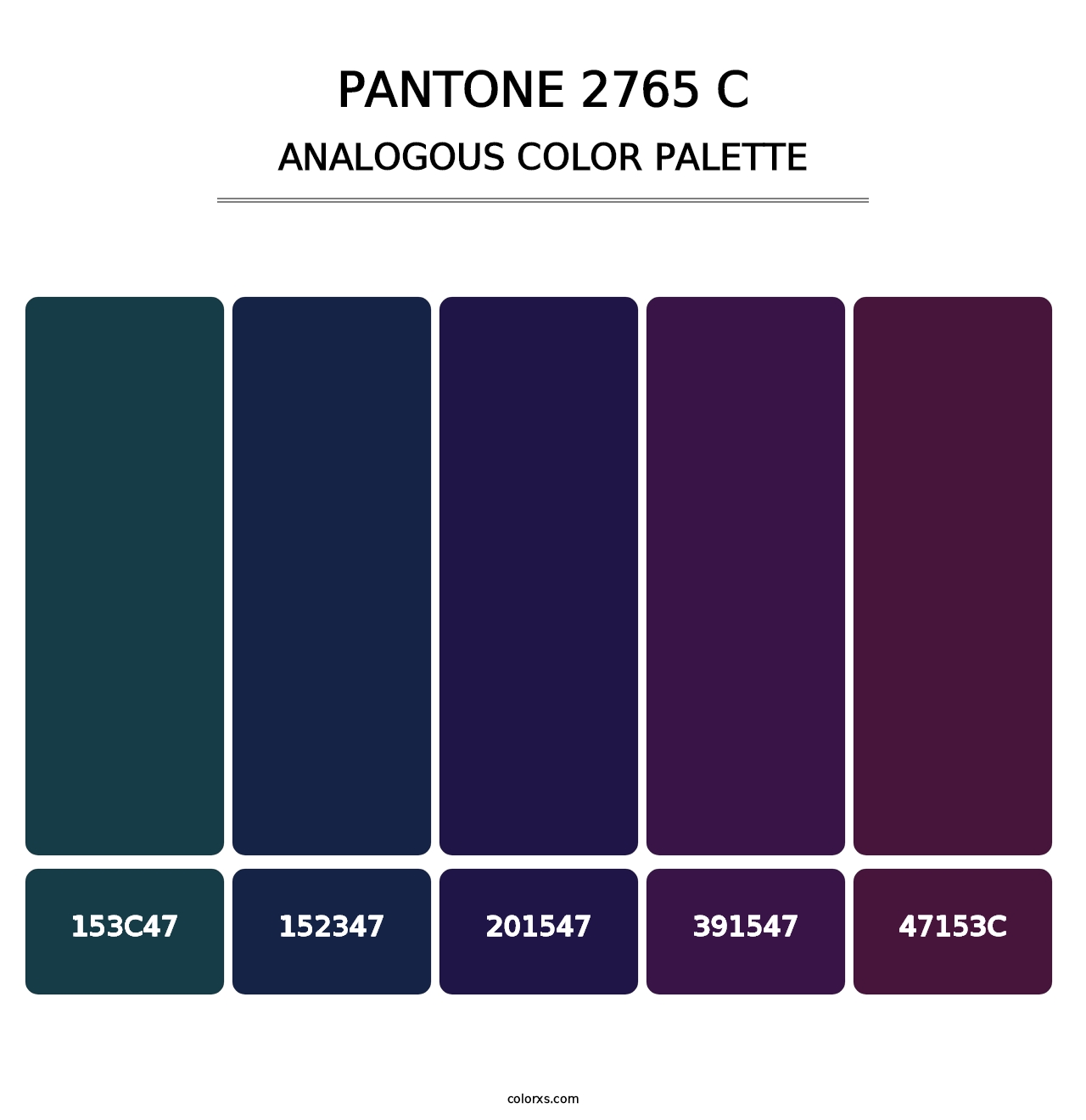 PANTONE 2765 C - Analogous Color Palette