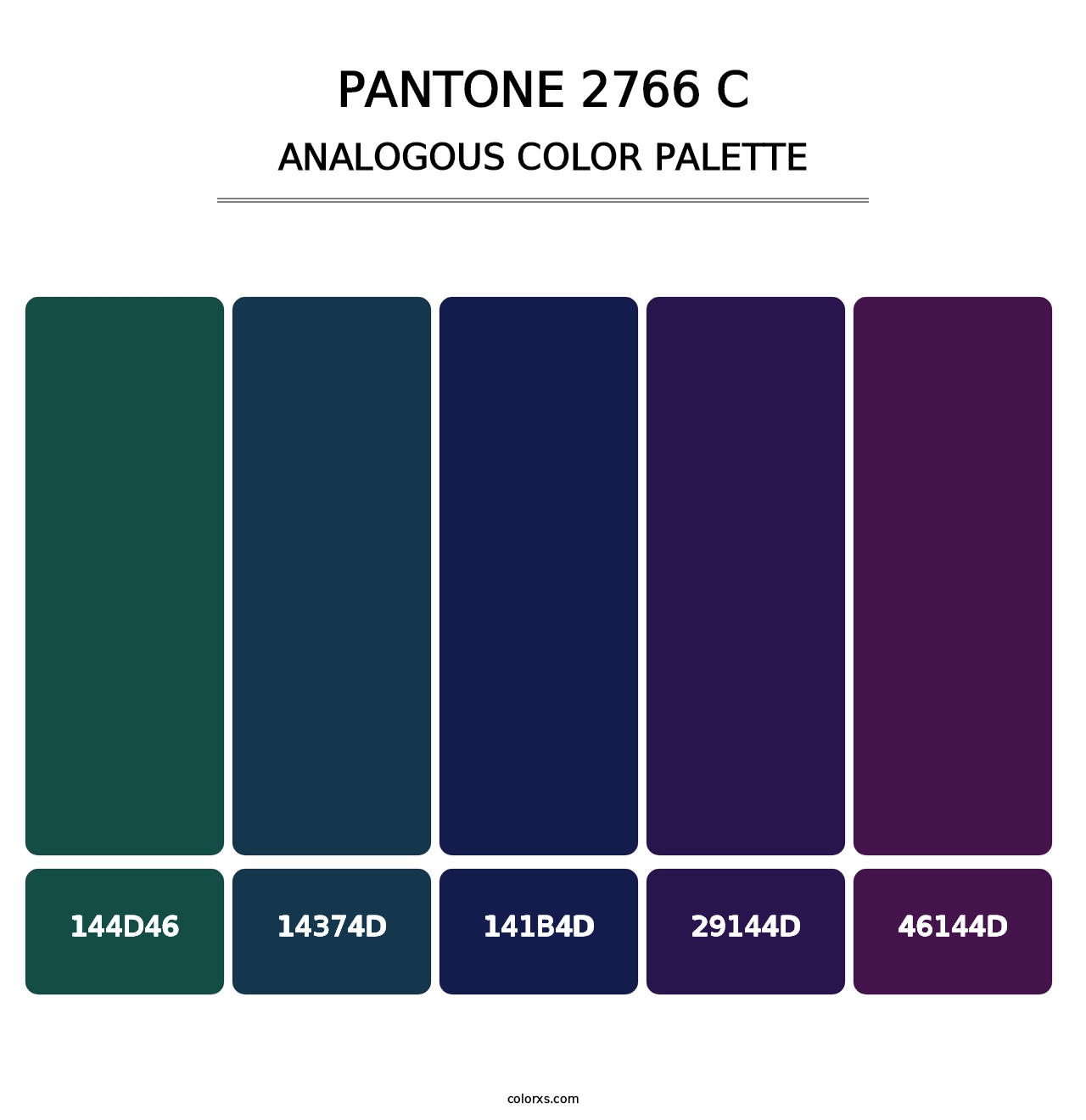 PANTONE 2766 C - Analogous Color Palette