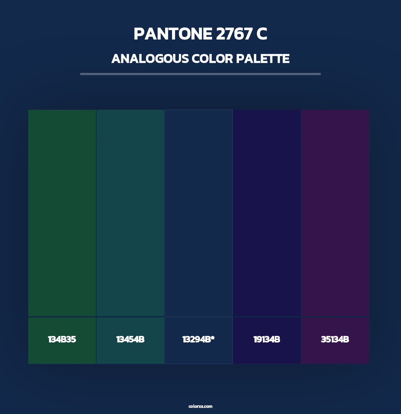 PANTONE 2767 C - Analogous Color Palette
