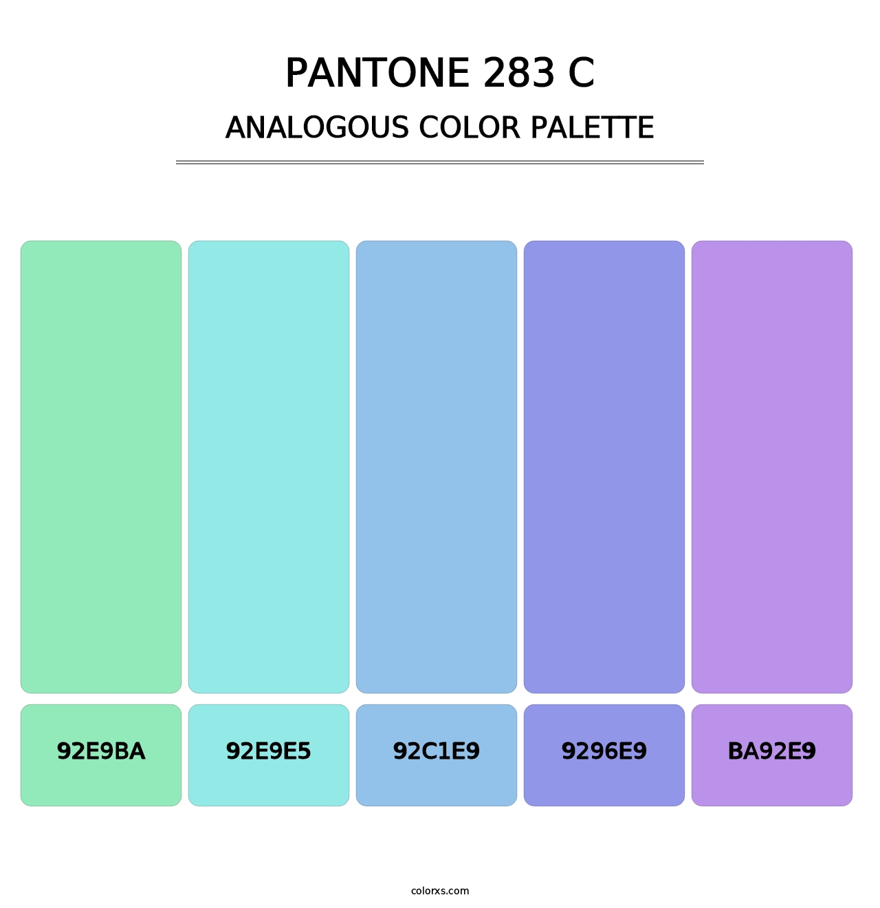 PANTONE 283 C - Analogous Color Palette