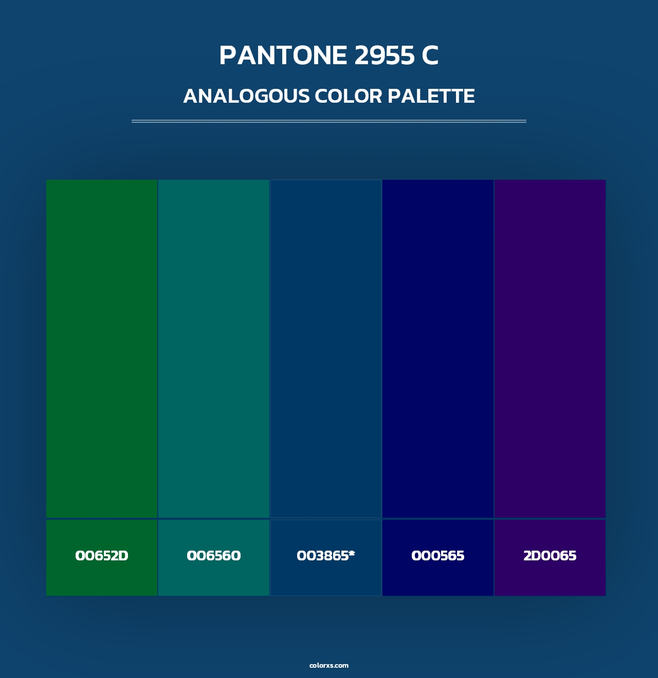PANTONE 2955 C - Analogous Color Palette
