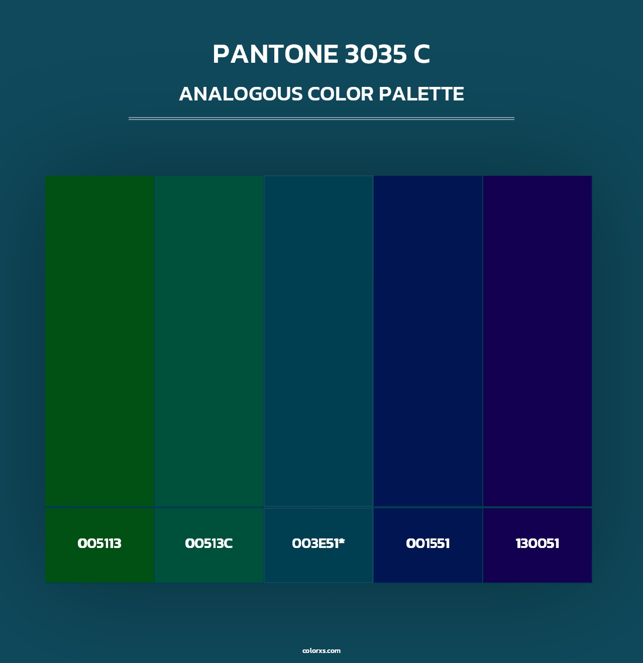 PANTONE 3035 C - Analogous Color Palette