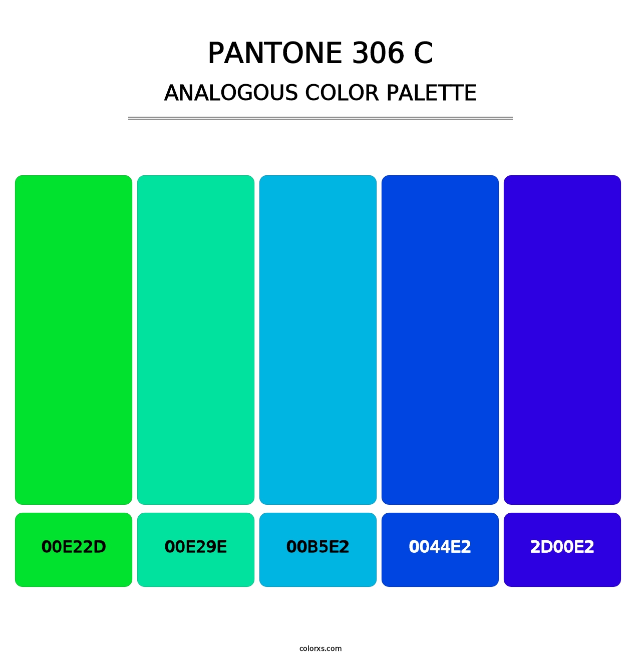 PANTONE 306 C - Analogous Color Palette