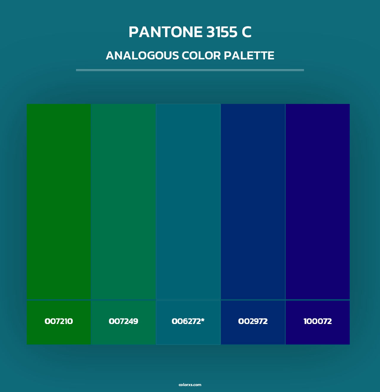 PANTONE 3155 C - Analogous Color Palette