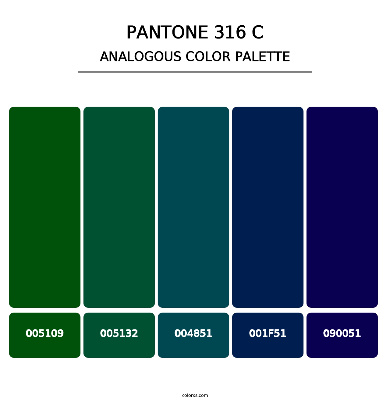 PANTONE 316 C - Analogous Color Palette