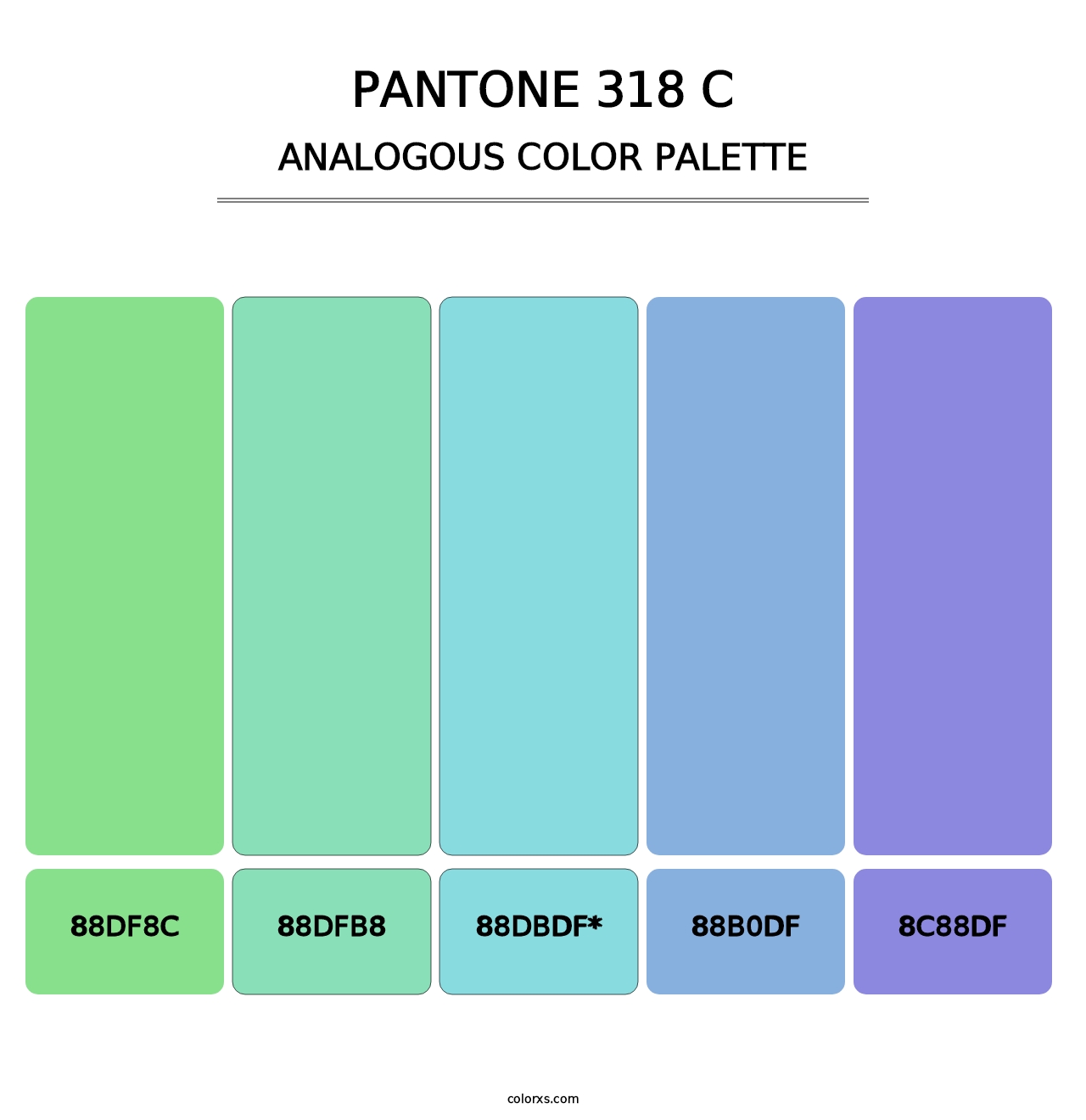 PANTONE 318 C - Analogous Color Palette