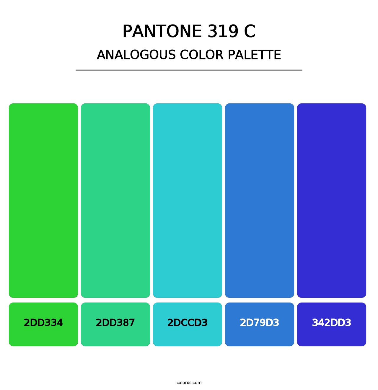 PANTONE 319 C - Analogous Color Palette