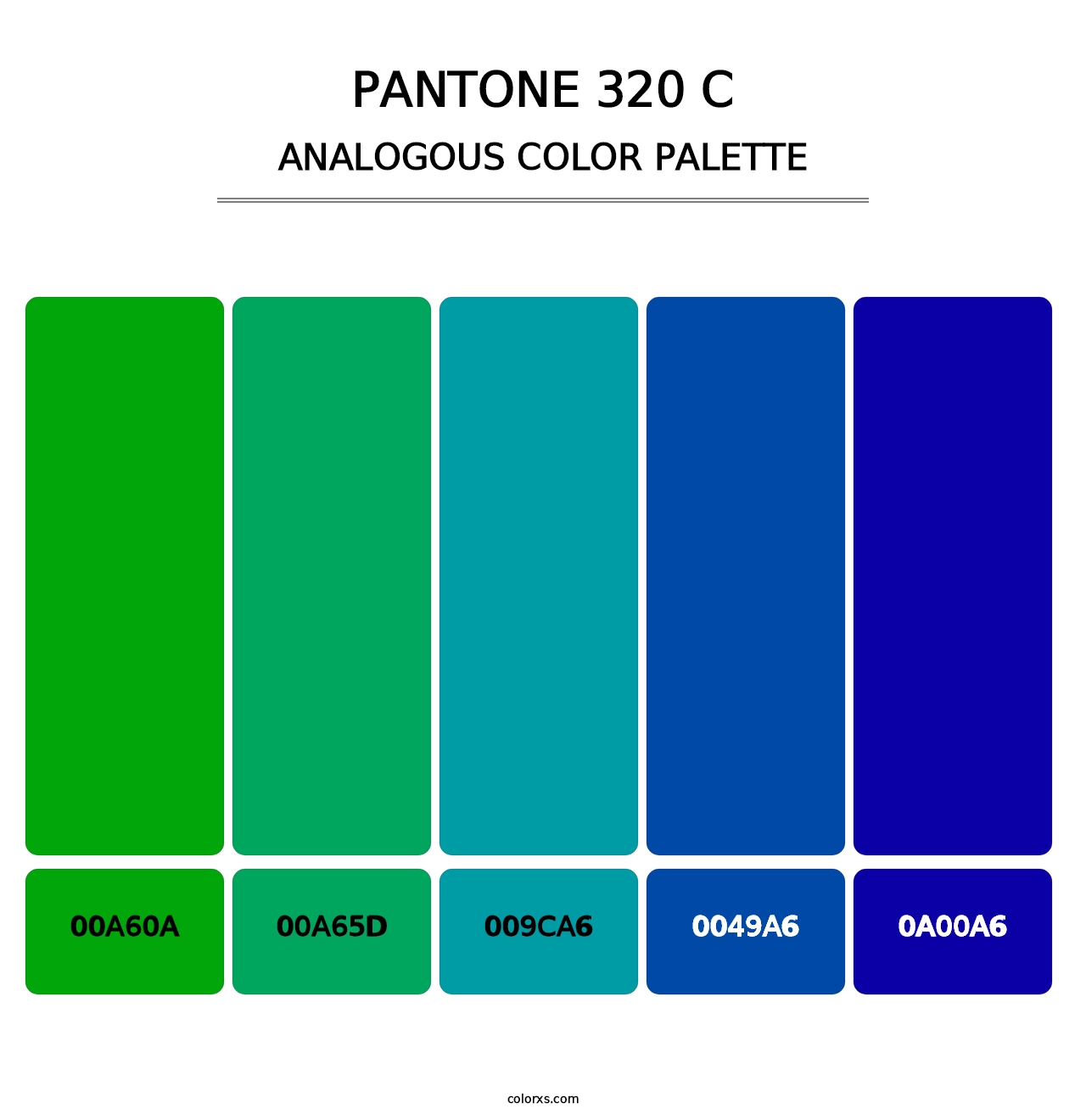 PANTONE 320 C - Analogous Color Palette