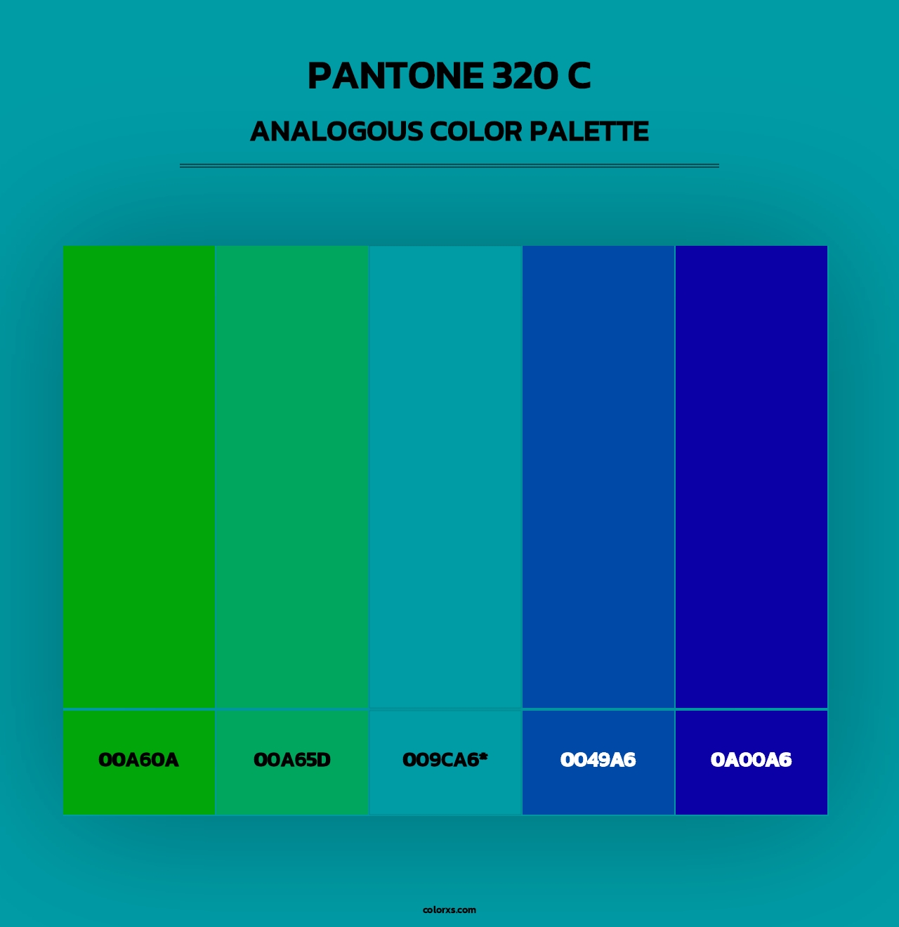 PANTONE 320 C - Analogous Color Palette