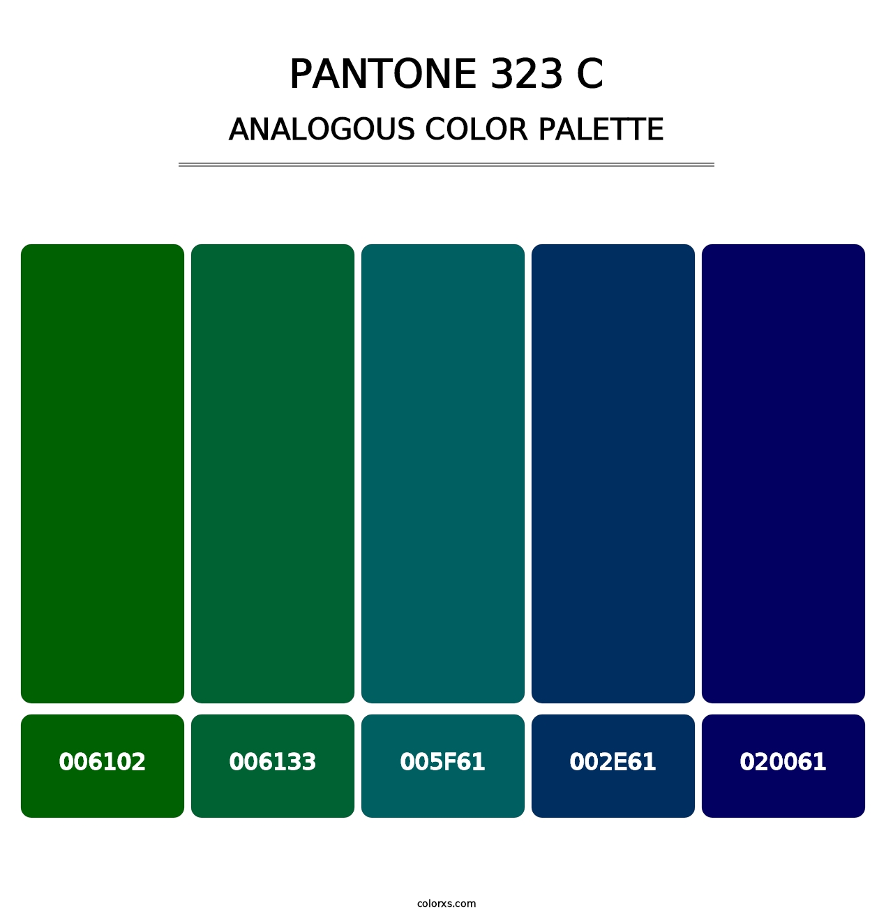 PANTONE 323 C - Analogous Color Palette