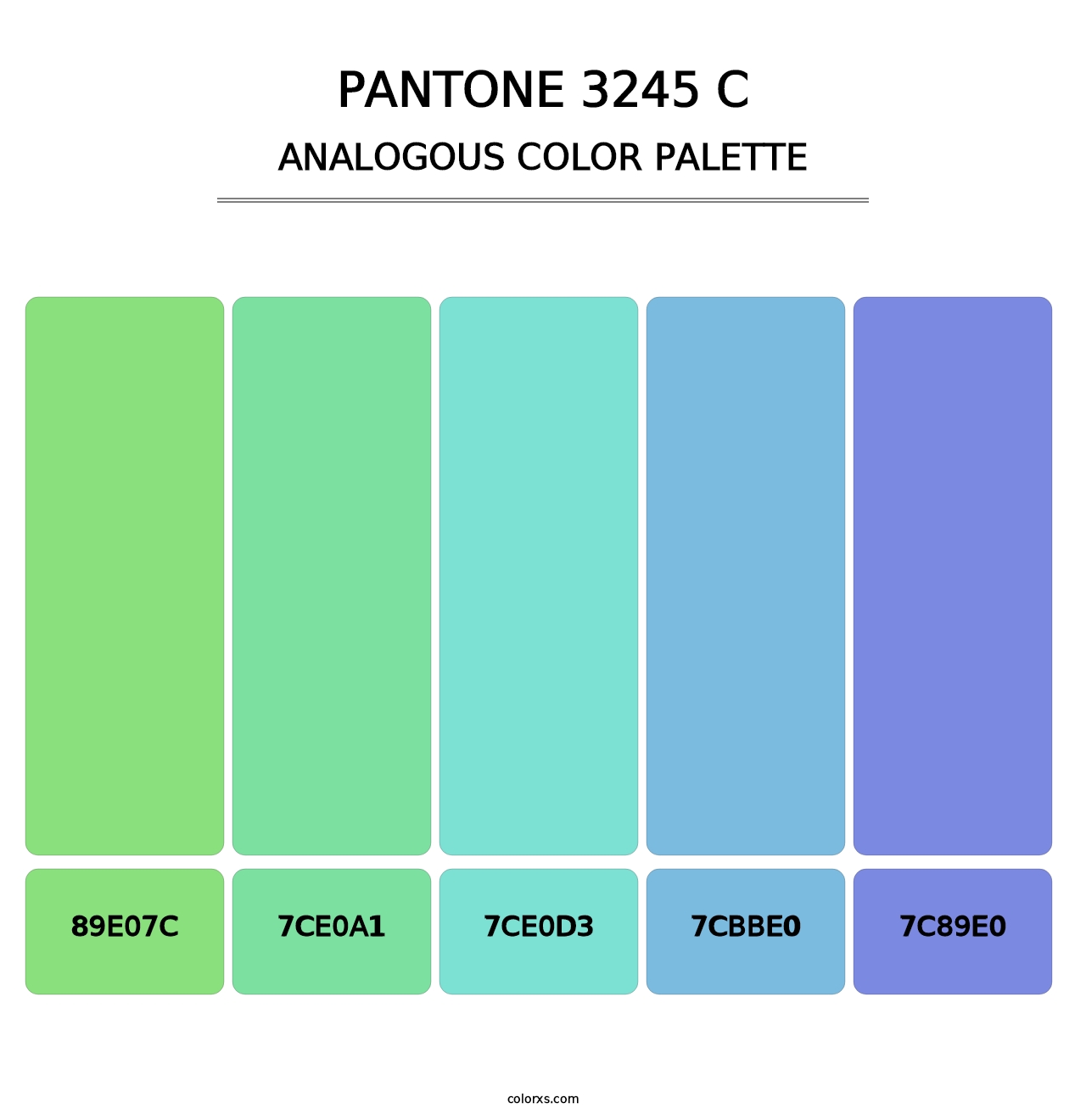 PANTONE 3245 C - Analogous Color Palette
