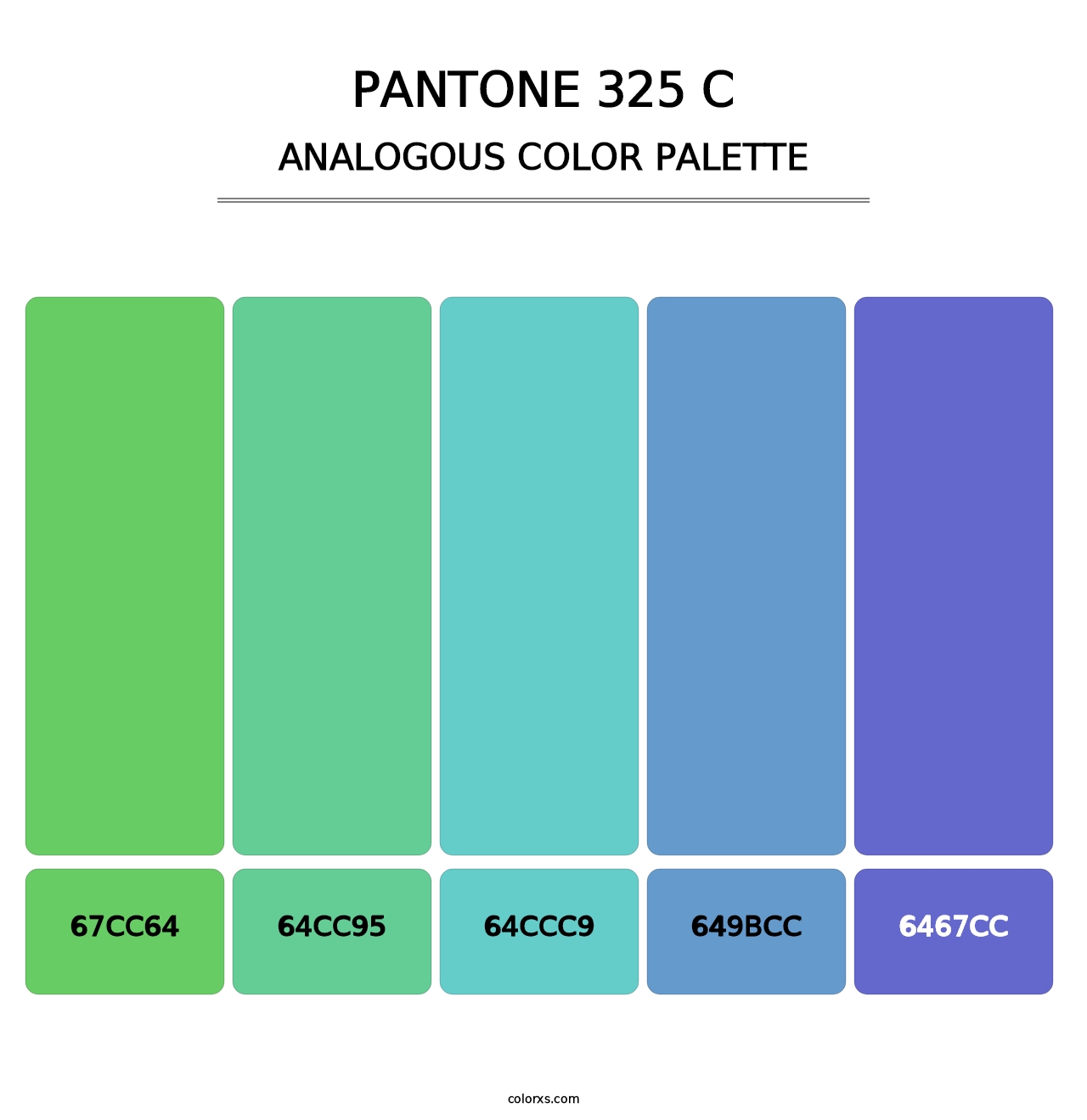 PANTONE 325 C - Analogous Color Palette