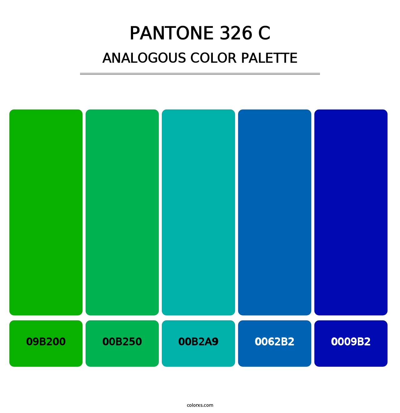 PANTONE 326 C - Analogous Color Palette