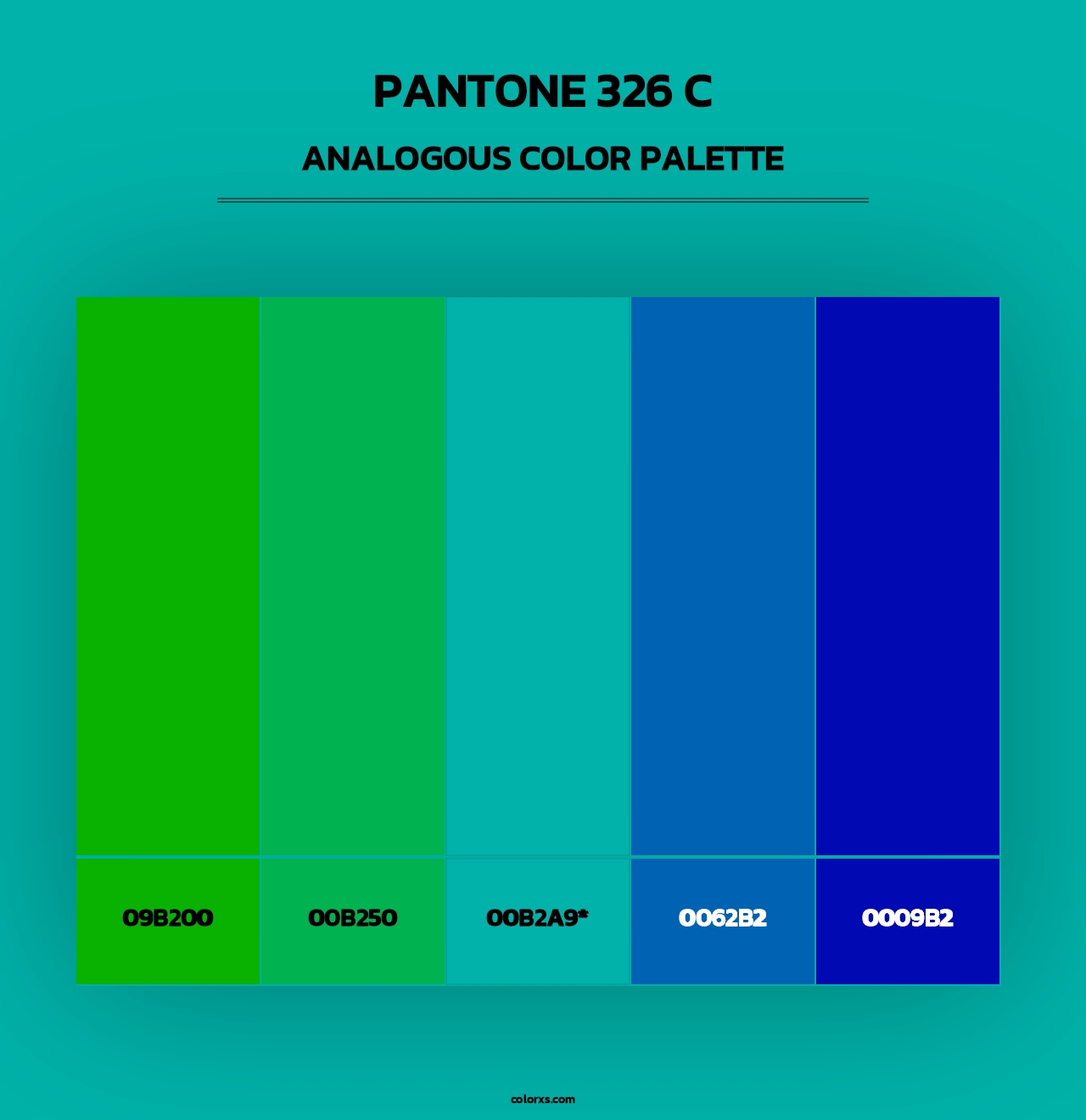 PANTONE 326 C - Analogous Color Palette