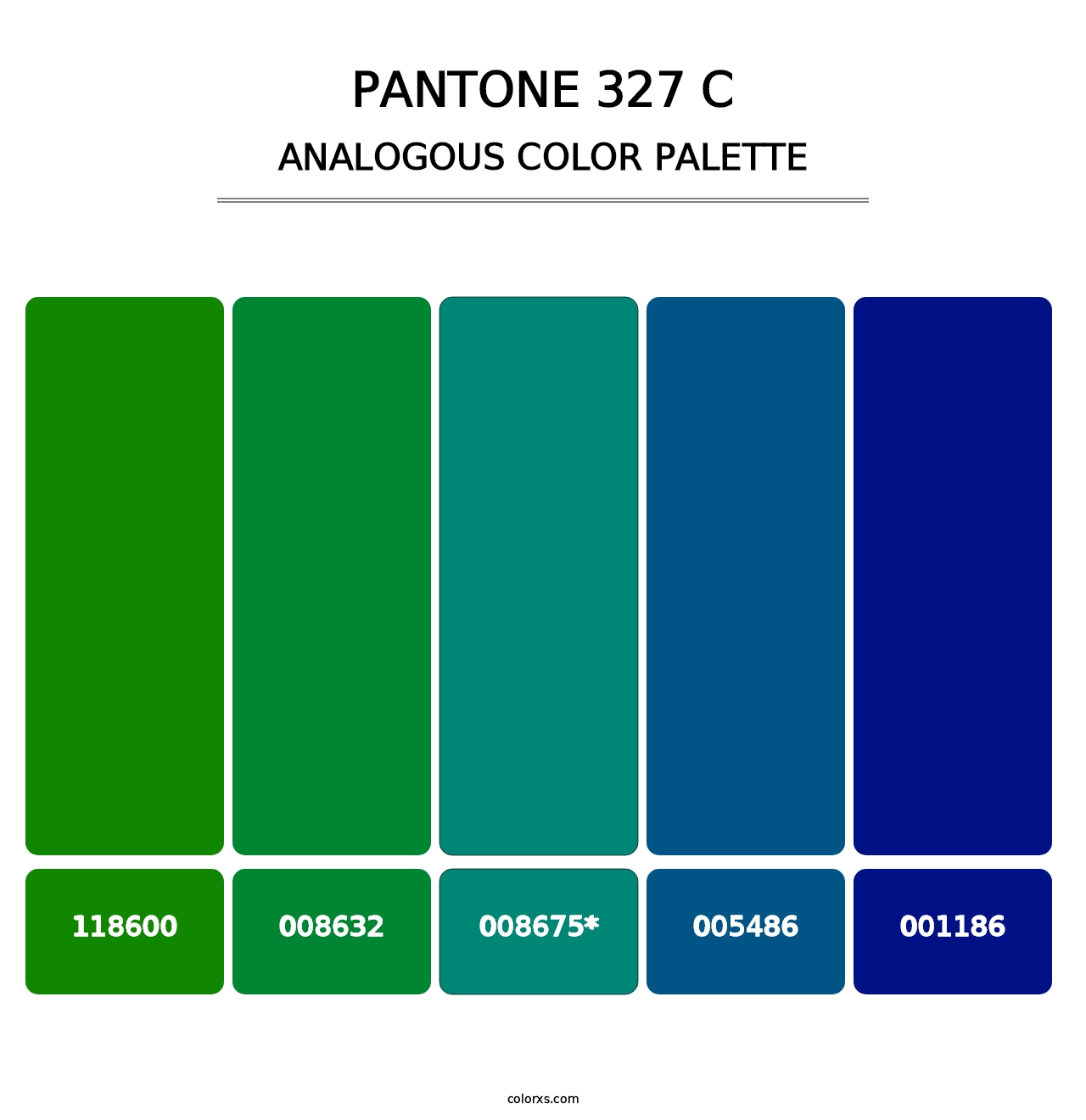 PANTONE 327 C - Analogous Color Palette