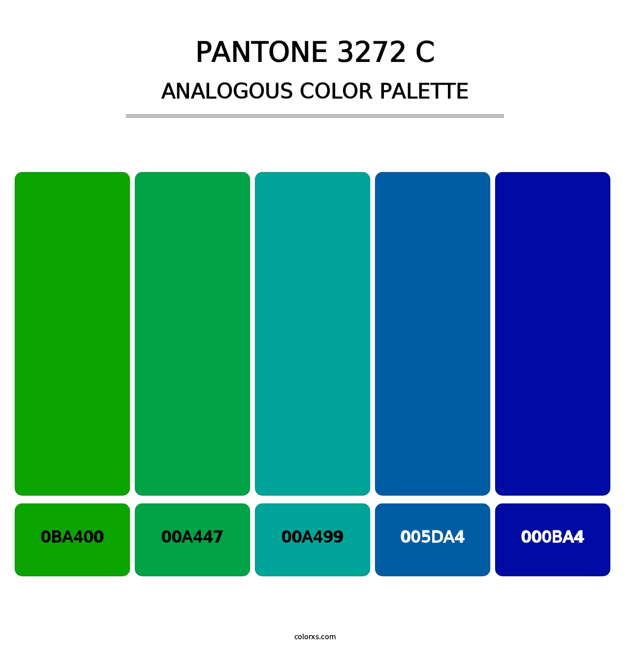 PANTONE 3272 C - Analogous Color Palette