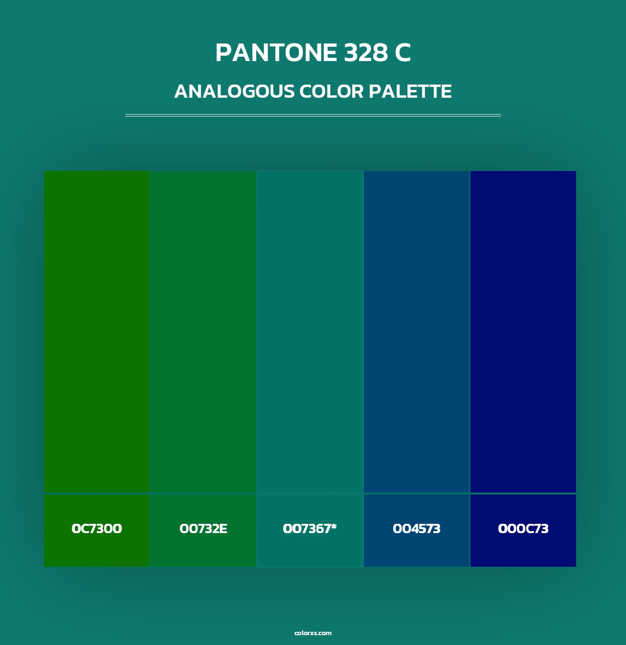 PANTONE 328 C - Analogous Color Palette