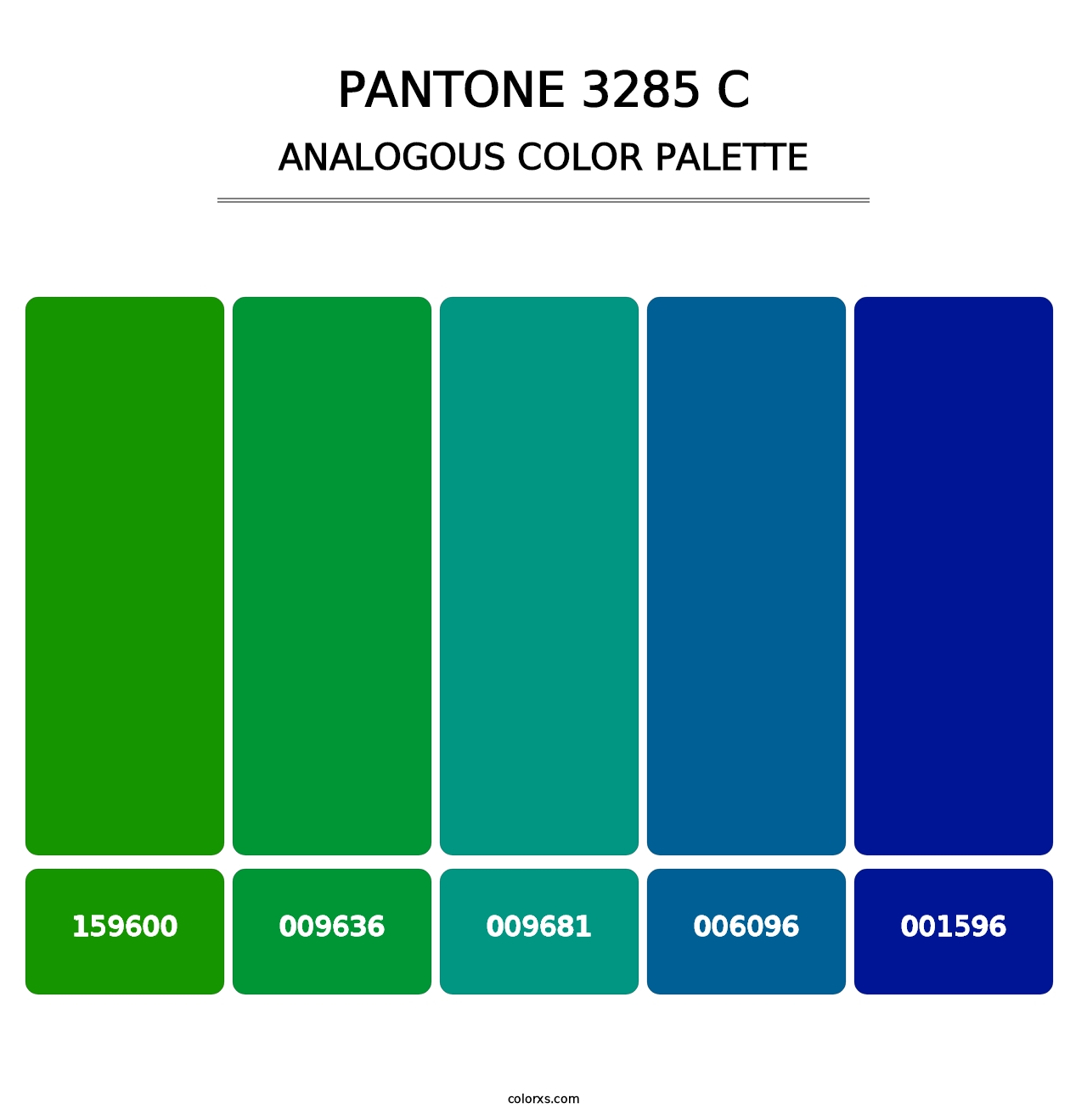 PANTONE 3285 C - Analogous Color Palette