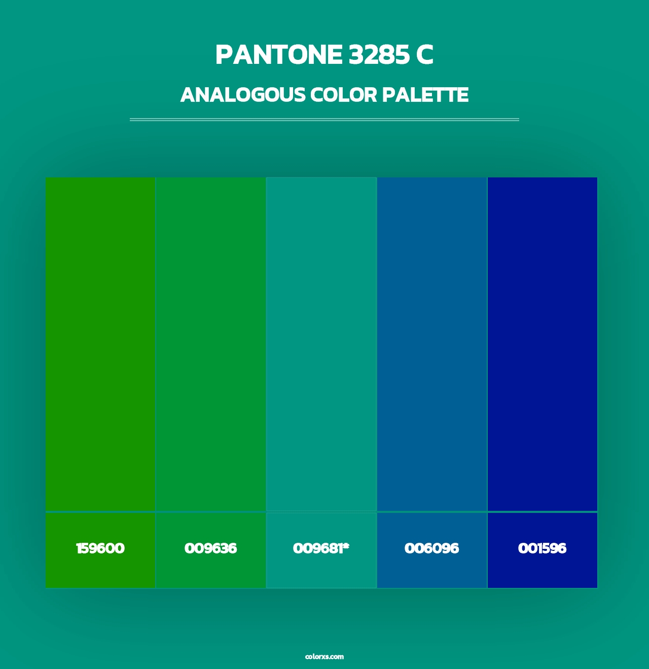 PANTONE 3285 C - Analogous Color Palette