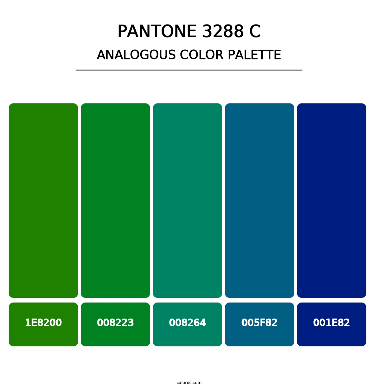 PANTONE 3288 C - Analogous Color Palette
