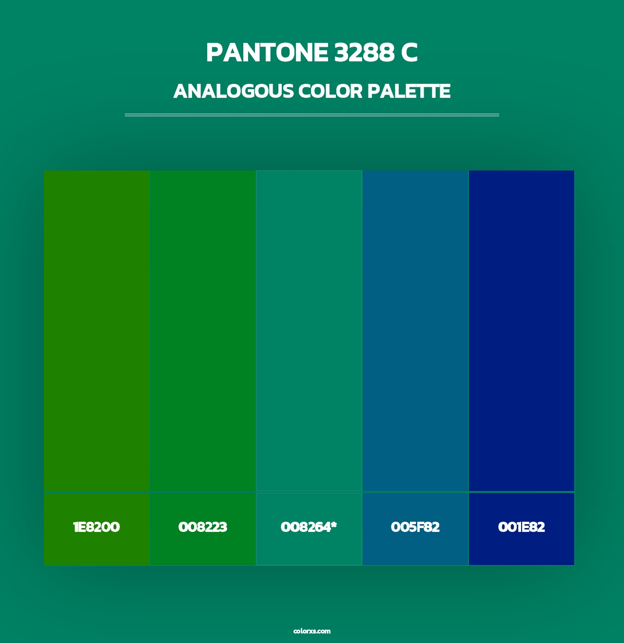 PANTONE 3288 C - Analogous Color Palette