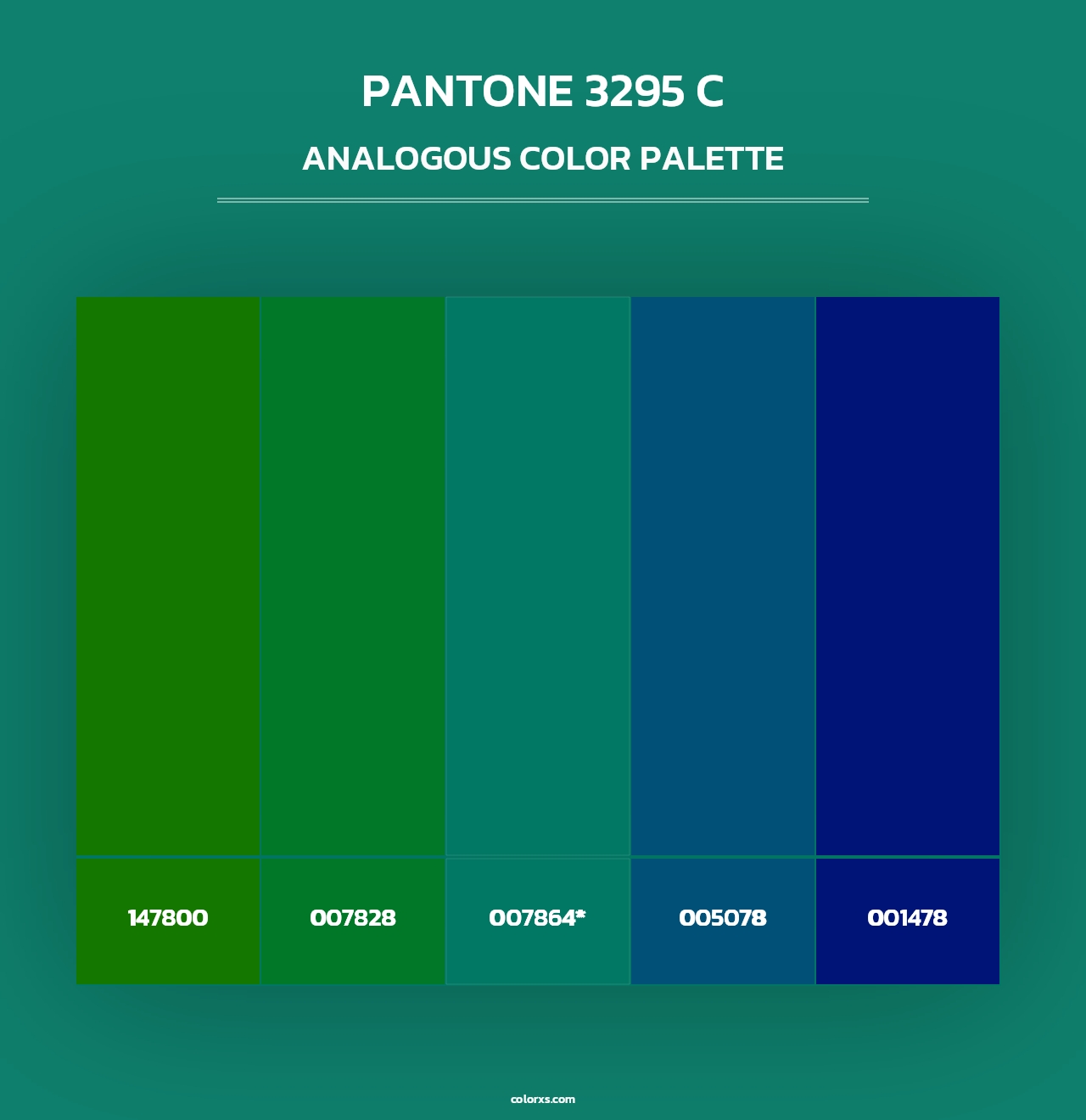 PANTONE 3295 C - Analogous Color Palette
