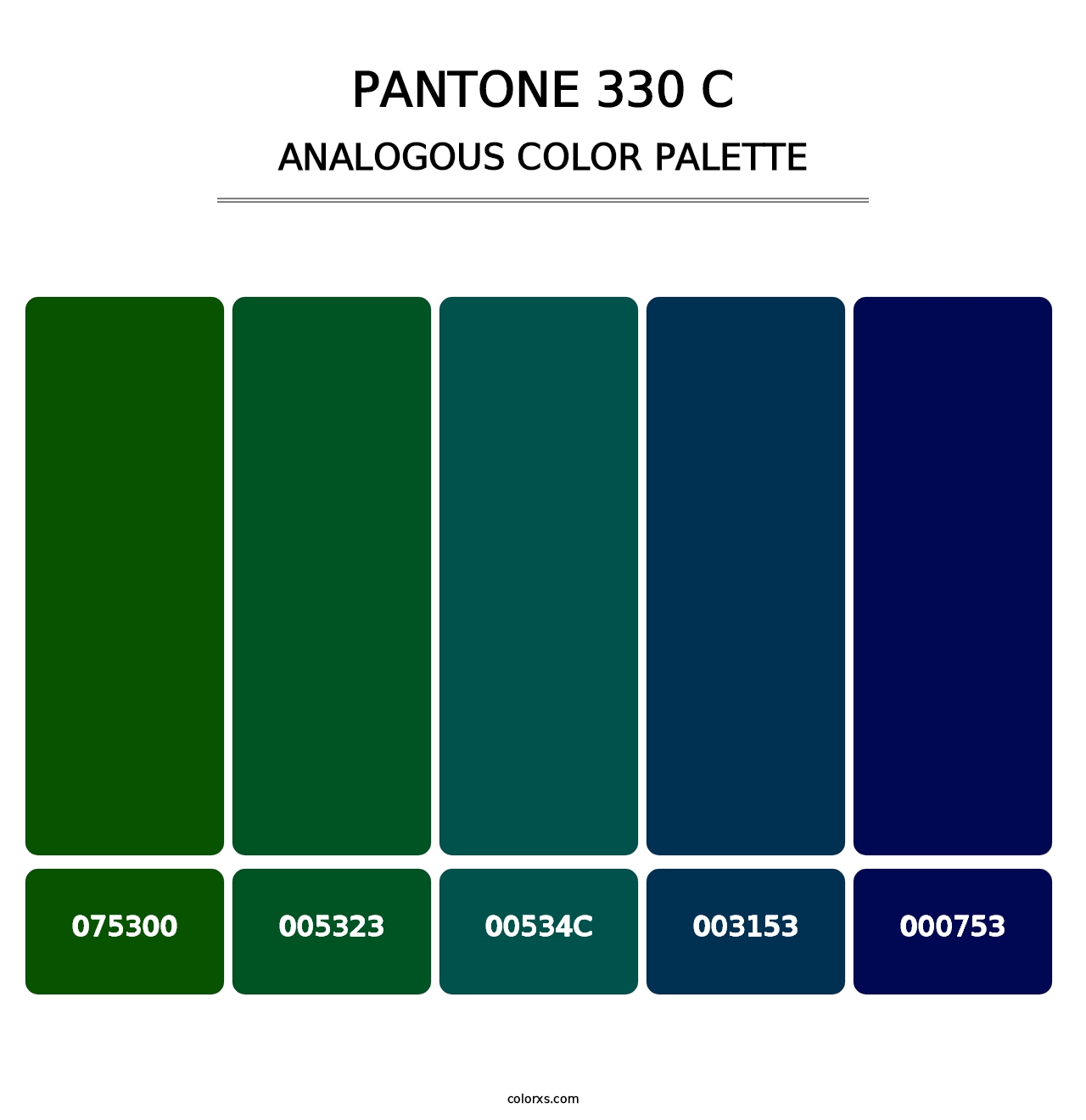 PANTONE 330 C - Analogous Color Palette