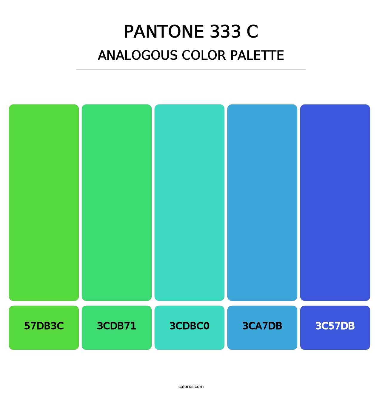 PANTONE 333 C - Analogous Color Palette