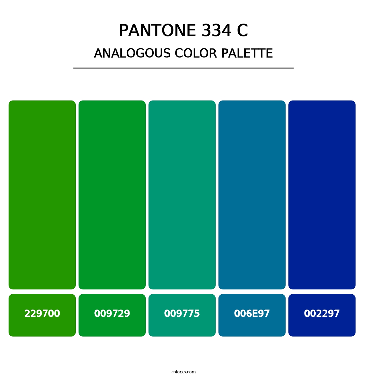 PANTONE 334 C - Analogous Color Palette