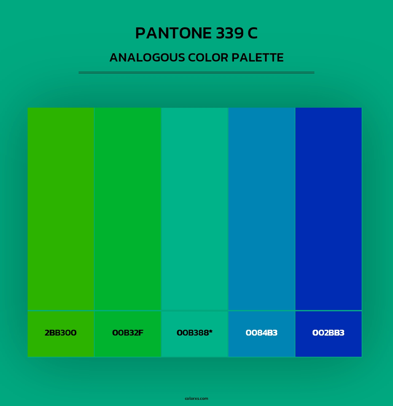 PANTONE 339 C - Analogous Color Palette
