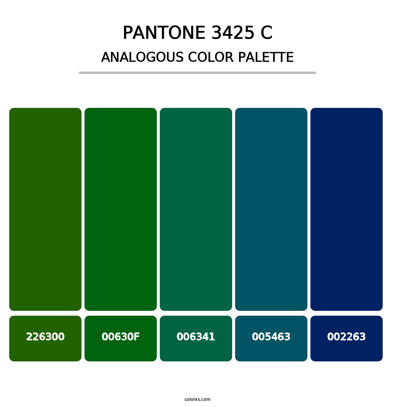 PANTONE 3425 C - Analogous Color Palette
