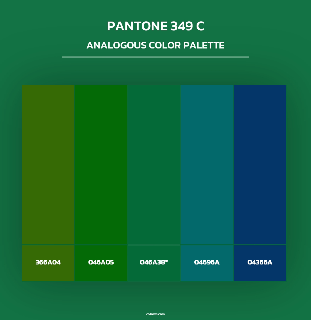 PANTONE 349 C - Analogous Color Palette