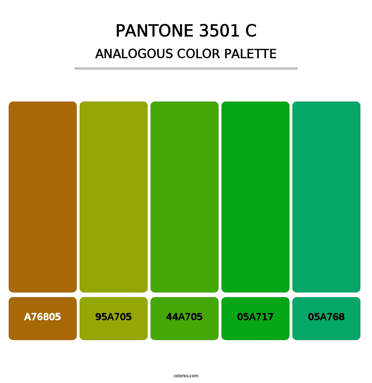 PANTONE 3501 C - Analogous Color Palette